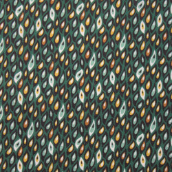 Printed Cotton LYSTERN Malachite / Saffron